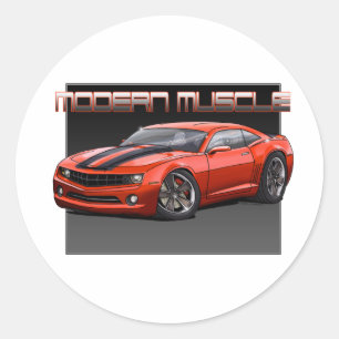 2010_Camaro_Orange Runder Aufkleber