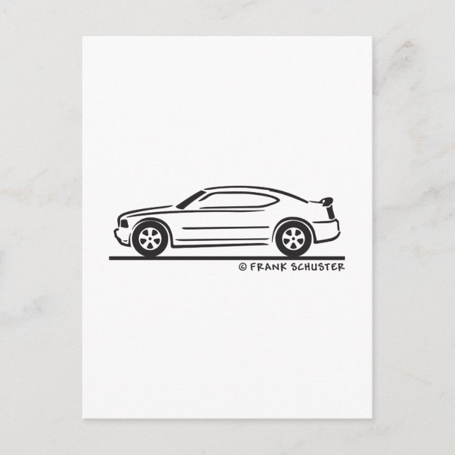 2010 Neues Dodge-Ladegerät Postkarte (Vorderseite)