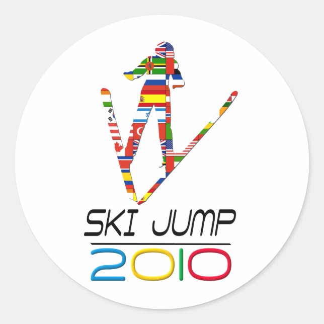 2010: Skisprung Runder Aufkleber (Vorderseite)