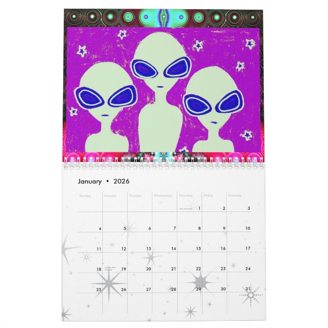 2010 verrückter Raum-Kalender Kalender (Jan 2026)