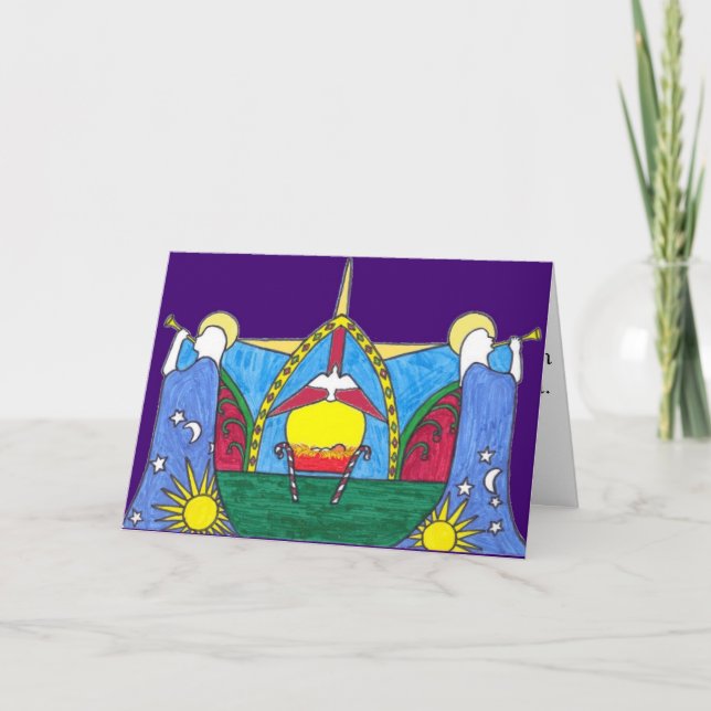 2010 Weihnachtskarte blauer Boden Feiertagskarte (Vorderseite)