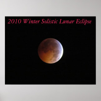 2010 Winter Solistic Lunar eclipse Canvas Print Poster