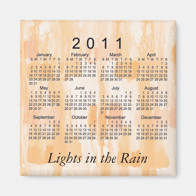 2011 Abstract Mini Kalender Magnet (Vorne)