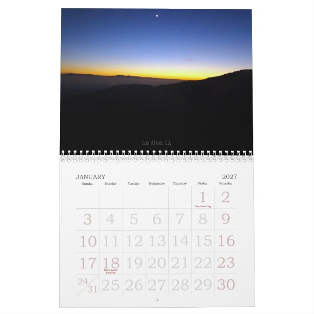2011 Bucht-Bereichs-Kalender Kalender (Jan 2027)