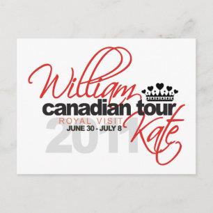 2011 Canadian Tour - William & Kate Wedding Postkarte