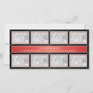 2011 Erinnerungen New Year Collage Red Black Feiertagskarte