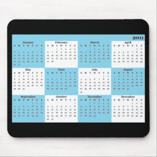 2011 Kalender blaues Mauspad