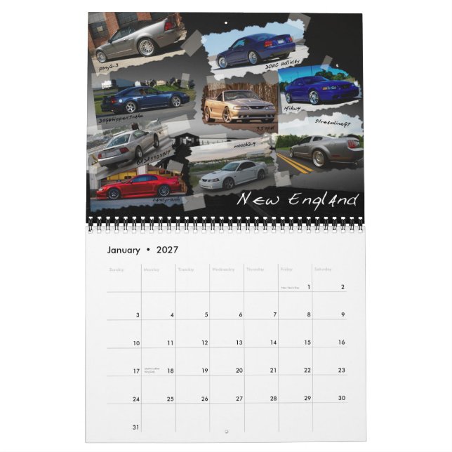 2011-köpfiger Kalender (Jan 2027)