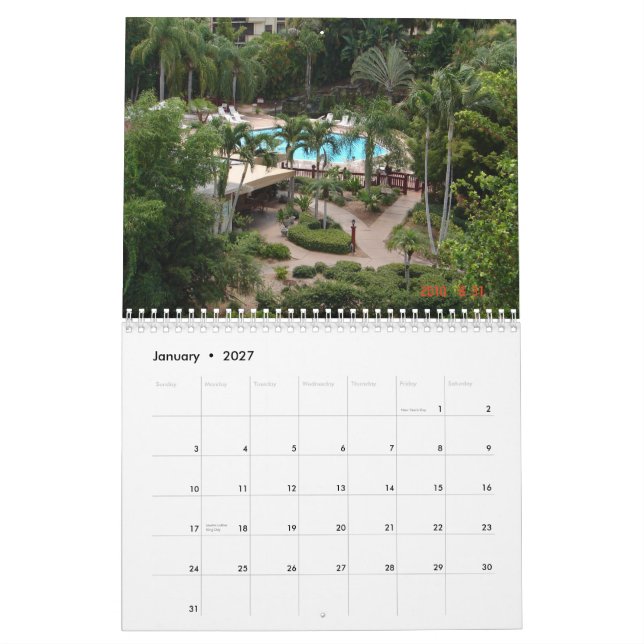 2011 Park-Ufer-Erholungsort-Kalender Kalender (Jan 2027)