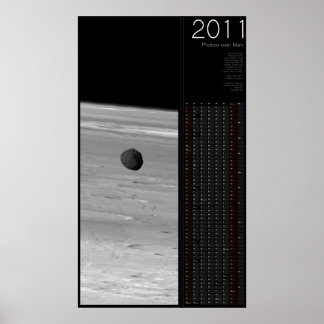 2011 Phobos über Mars Poster