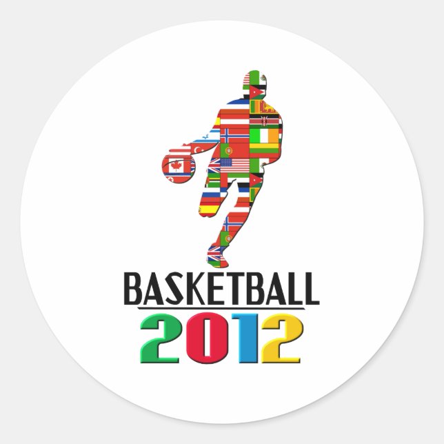 2012: Basketball Runder Aufkleber (Vorderseite)