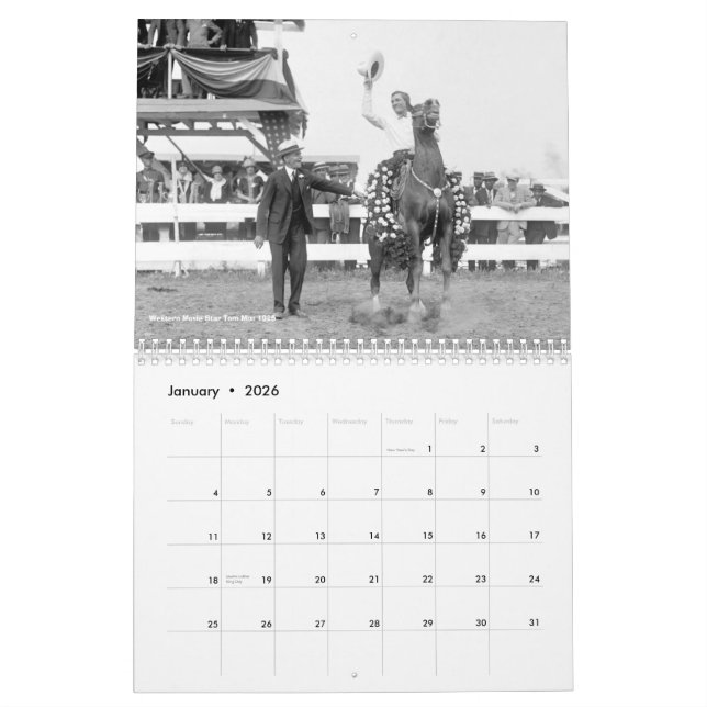 2012 calendrier - photos tôt de cheval des années (Jan 2026)