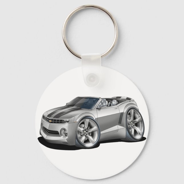2012 Camaro Silver-Black Cabrio Schlüsselanhänger (Vorderseite)