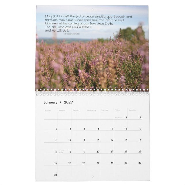 2012 christlicher Kalender: Gebete der Bibel Kalender (Jan 2027)