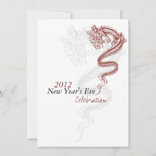 2012 Einladungen zum Party des Drachen zu Silveste
