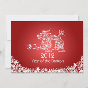 2012 Frohe Chinesische Rote Karte des neuen Jahres