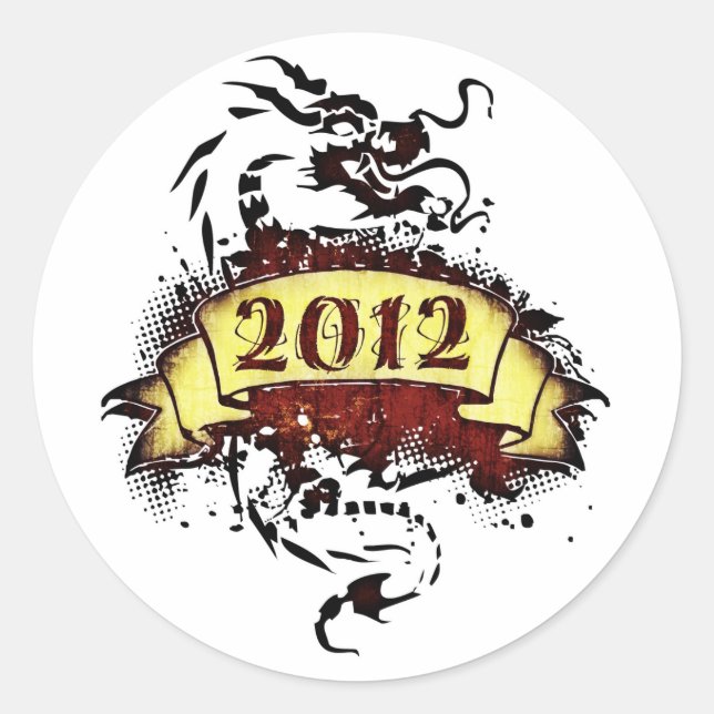 2012 - Jahr des Drachen - Sticker (Vorderseite)