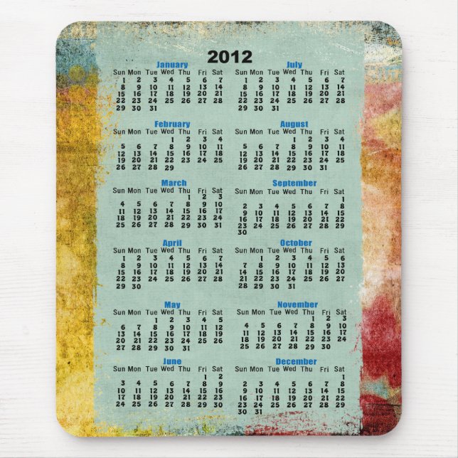2012 Kalender mousepads (Vorne)