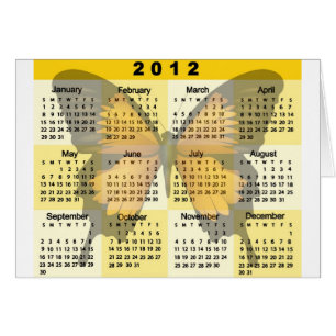 2012 Kalender-Schmetterlingsdruck
