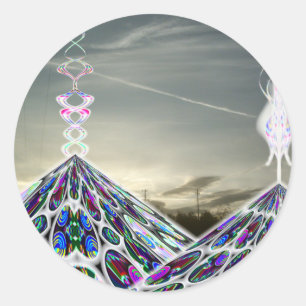 2012 Maya-Pyramidensticker Runder Aufkleber