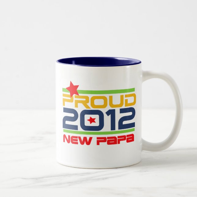 2012 Papa-T - Shirt und Geschenke Zweifarbige Tasse (Rechts)