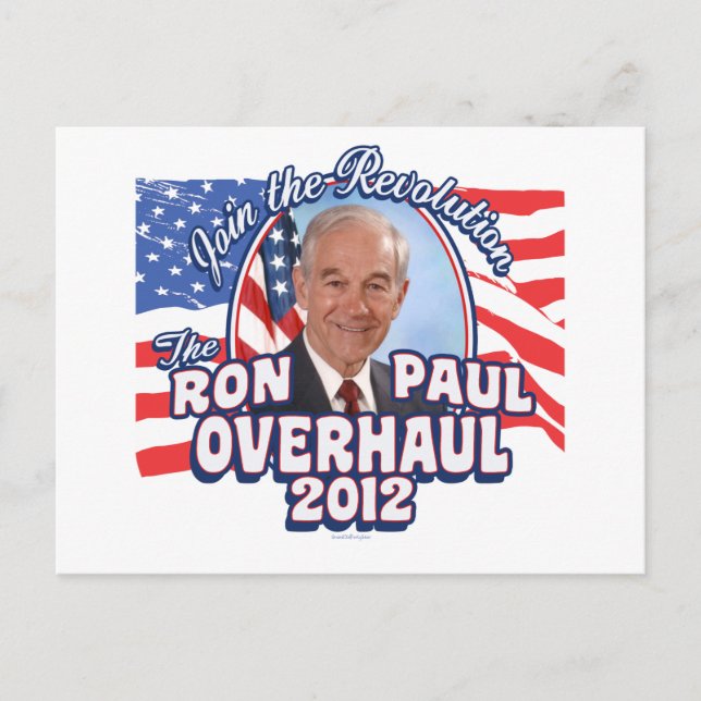 2012 Ron Paul Overhaul Postkarte (Vorderseite)