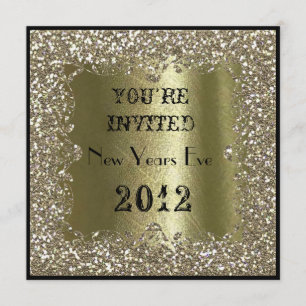 2012 SILVESTER Gold Einladung