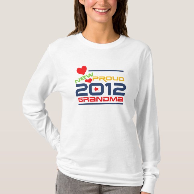 2012 T-shirts et cadeaux fiers de grand-maman (Devant)