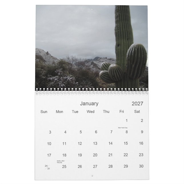 2012 vallée d'Oro, calendrier de l'Arizona (Jan 2027)