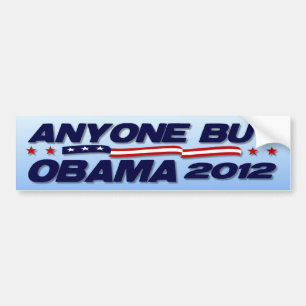 2012 Wahl - jedermann aber Obama Autoaufkleber