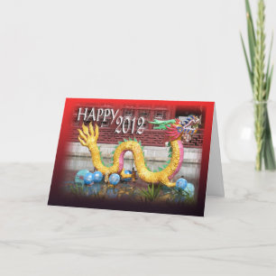 2012 Year of the Dragon Chinese New Year Card Feiertagskarte