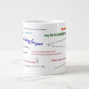 2013 - 7. jährliche Unendlichkeits-Zitat-Tasse Jumbo-Tasse