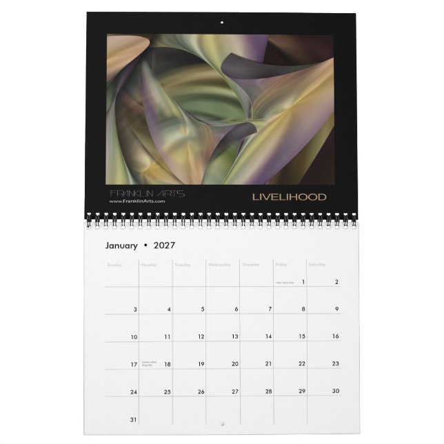 2013 abstrakter Kunst-Kalender Kalender (Jan 2027)