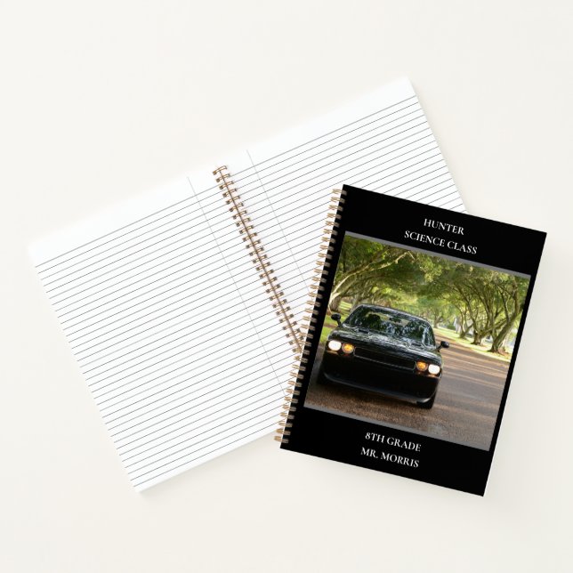 2013 Black Muscle Sports Car Notizbuch (Innenseite)