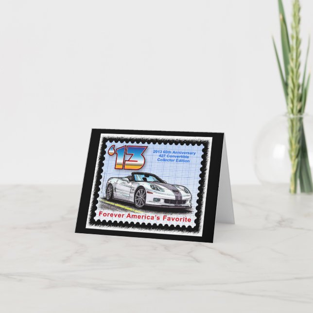 2013 Corvette 60th Anniversary Convertible Karte (Vorderseite)