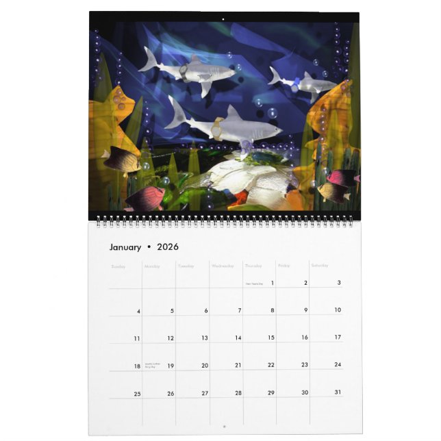 2013 Grosser Sea-Life Kunstkalender von Valxart.co Kalender (Jan 2026)