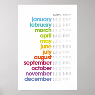 2013-Kalenderposter - Weiß Poster