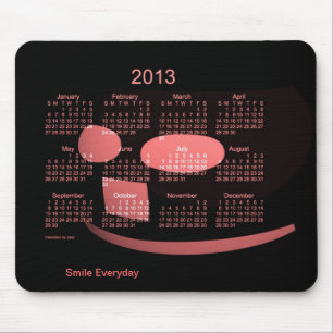 2013 Lächeln-Kalender Mousepad
