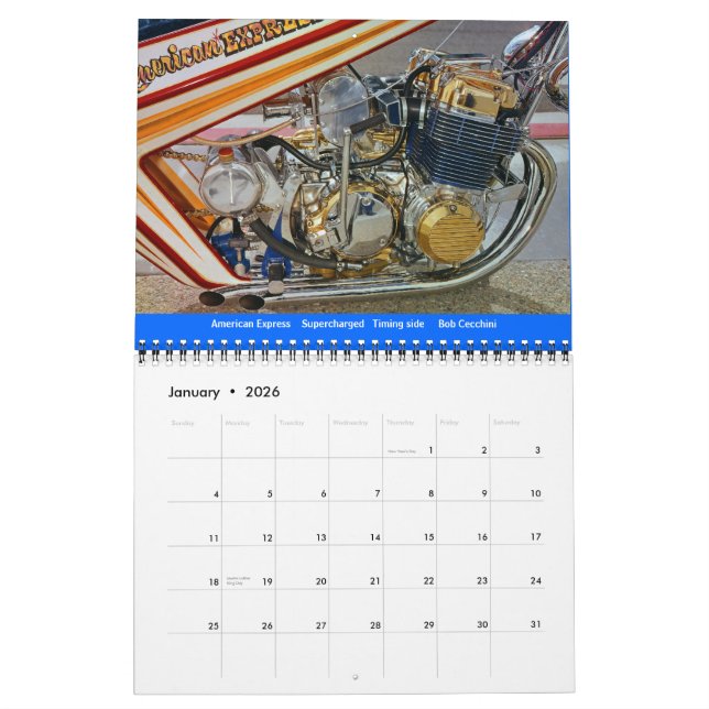 2013 Motorrad-Motoren - Turboaufladung und Superch Kalender (Jan 2026)