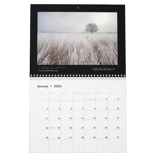 2013 paysage et calendrier de nature (Jan 2026)