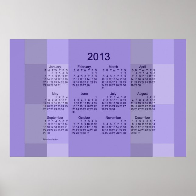 2013 Wandkalender Poster (Vorne)