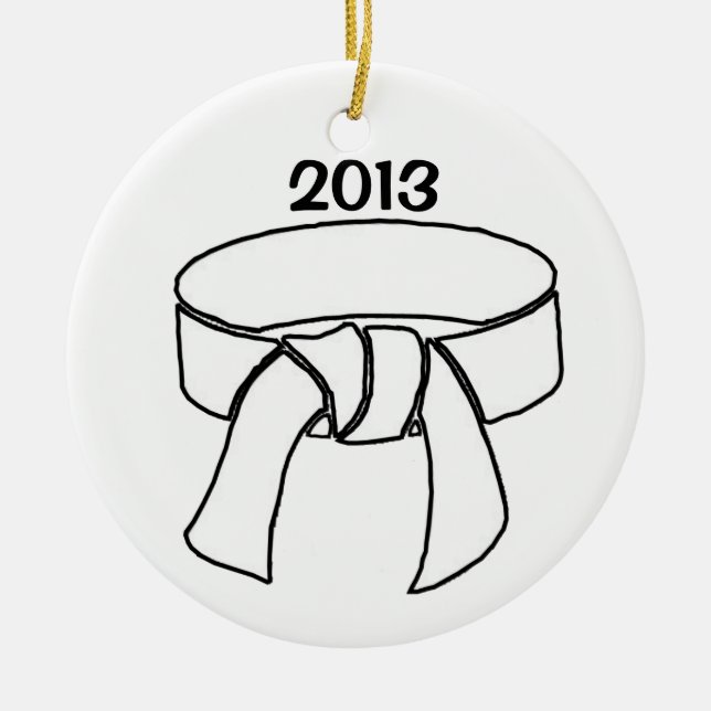 2013 Weiß-Gurt-Verzierung Keramik Ornament (Vorne)