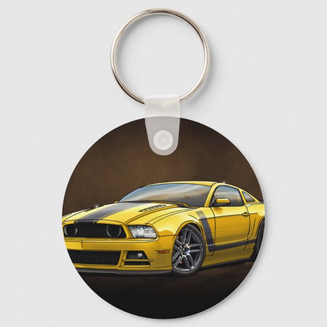 2014 Gelber Boss 302 Schlüsselanhänger (Vorderseite)