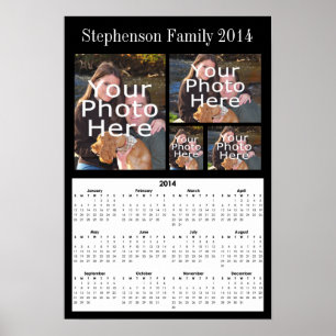 2014 Gewohnheits-Foto-Collagen-Kalender-Plakat Poster