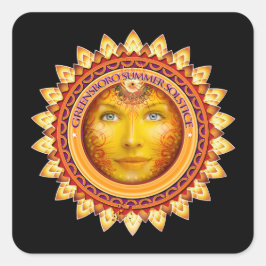 2014 Greensboro Summer Solstice Festival Souvenir Quadratischer Aufkleber