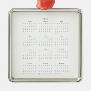 2014 Kalender-Geschenke Silbernes Ornament