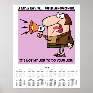 2014 Kalender-Job-Aufgaben Poster