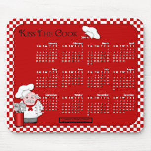 2014 Kalender Maus Pad-Kiss Der Koch Mousepad