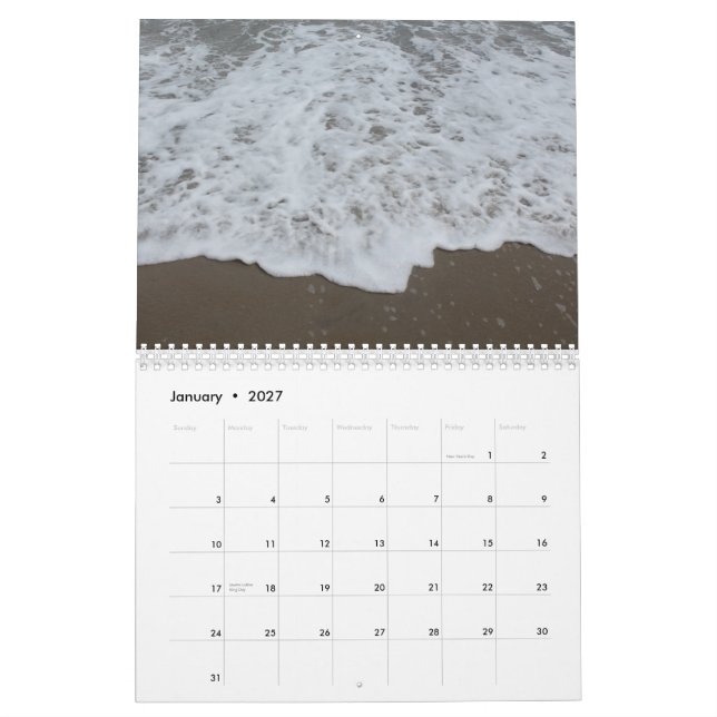 2014 Kalender-Strände Kalender (Jan 2027)