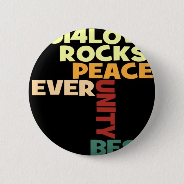 2014 Liebe Rocks Peace Art Print Button (Vorderseite)